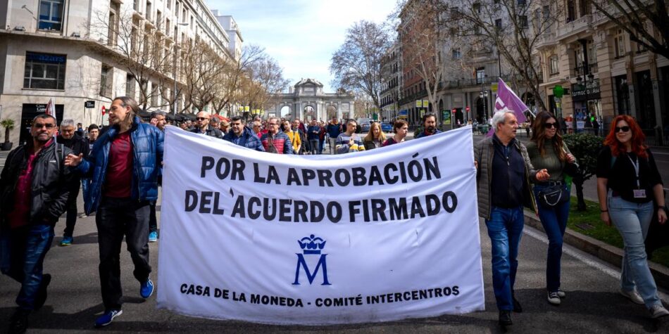 Las movilizaciones de la plantilla obligan a la dirección a acordar la implantación de las 35 horas semanales en la Fábrica Nacional de Moneda y Timbre (FNMT)