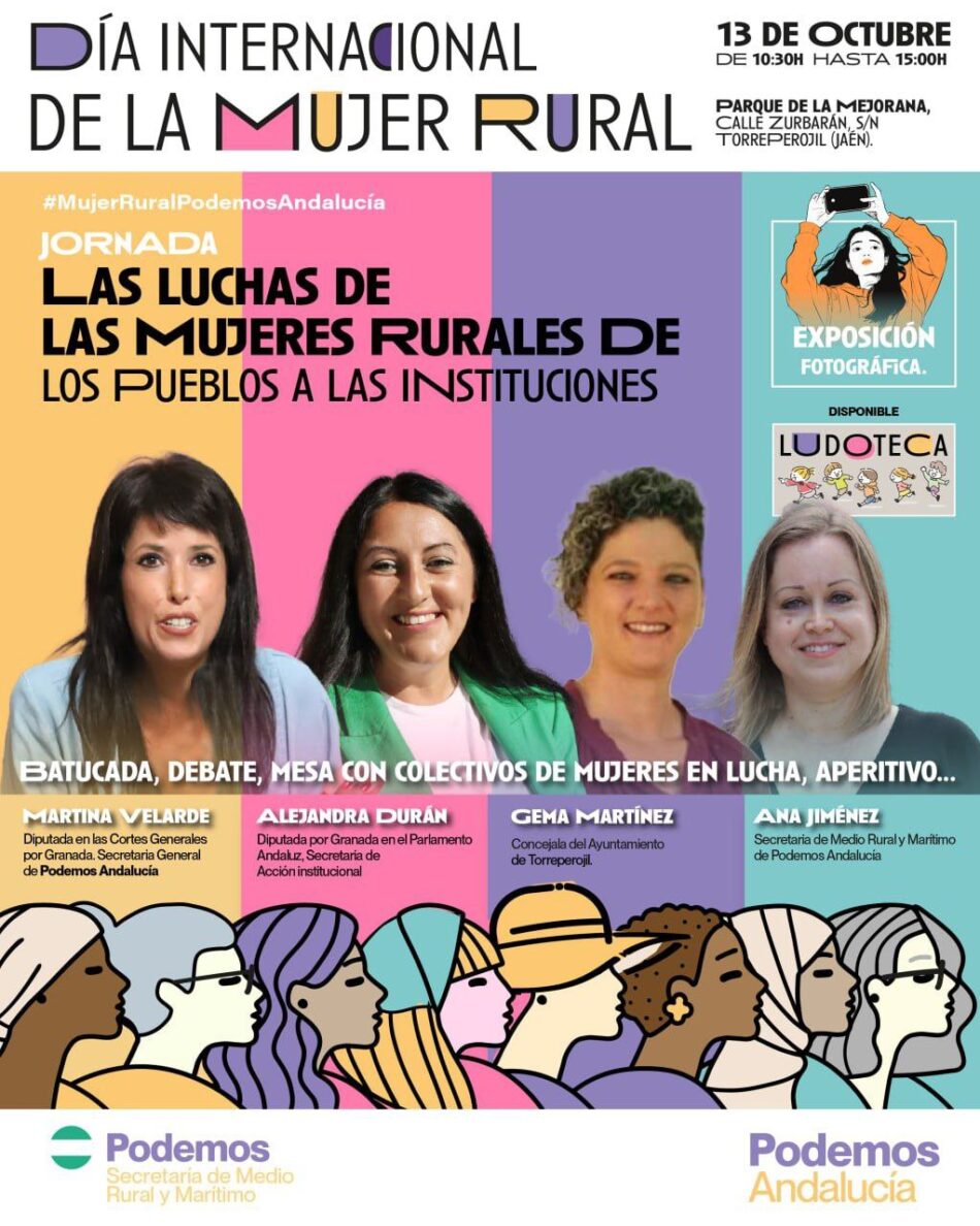 Podemos Andalucía celebra este domingo en Torreperogil sus jornadas por el Día de la Mujer Rural