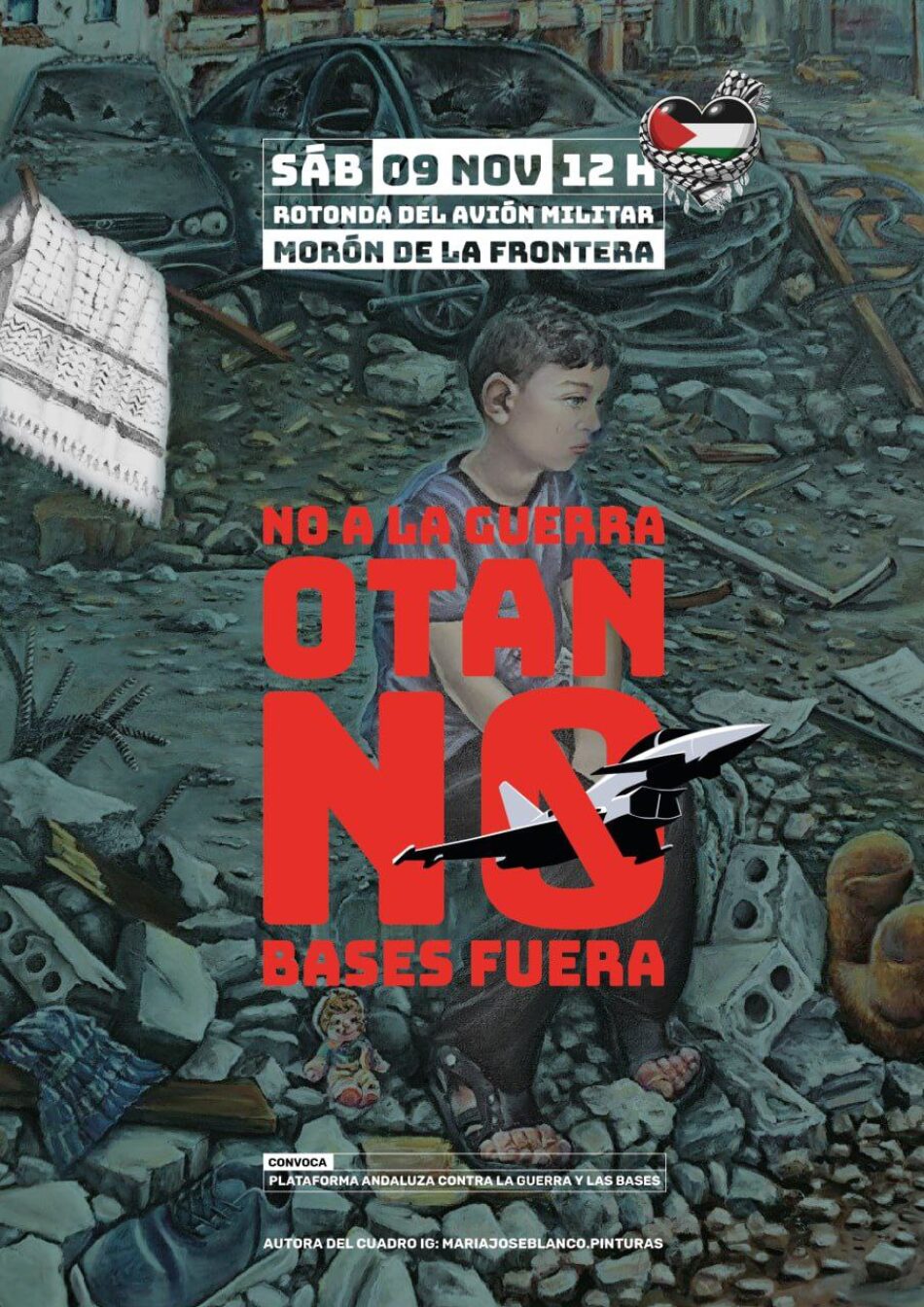 Una manifestación contra la guerra recorrerá Morón el próximo mes recuperando el eslogan “OTAN NO, bases fuera”