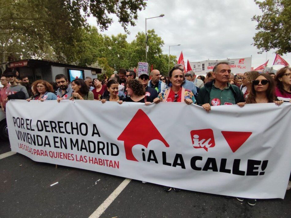 Maíllo defiende una “cirugía radical con medidas audaces en política de vivienda” para que “pueda abordarse de verdad como un derecho humano, no como negocio o especulación de una minoría”