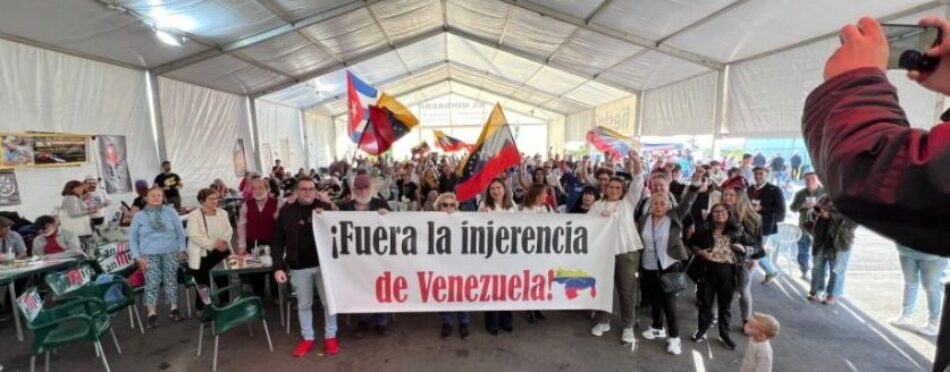 La solidaridad con Venezuela en Madrid celebró los 2 meses del triunfo electoral de Maduro en la Fiesta del PCE