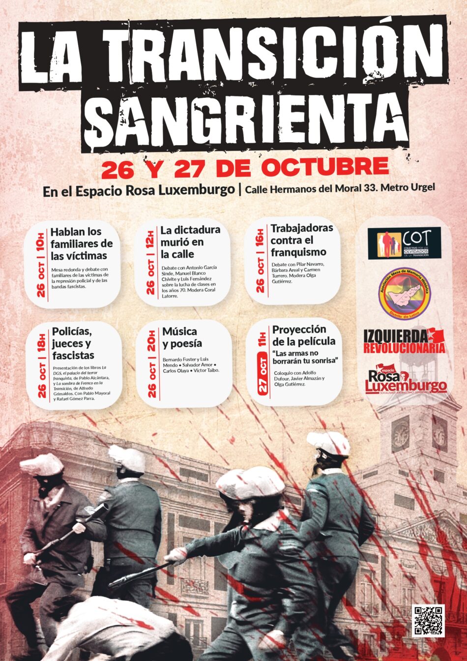 Jornadas sobre la Transición Sangrienta · 26 y 27 de octubre en Madrid