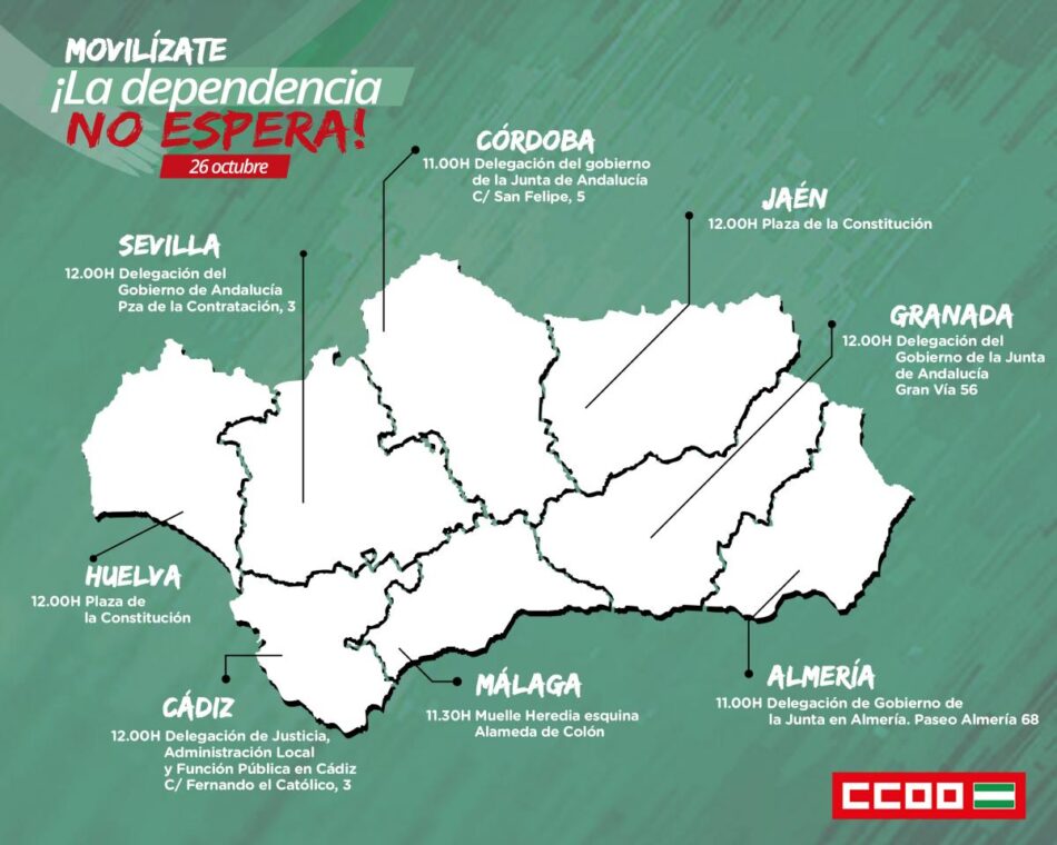 Movilizaciones en toda Andalucía en defensa de la dependencia, de la calidad del servicio y de las condiciones de empleo en el sector