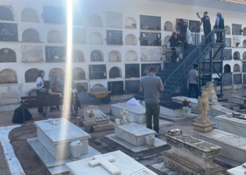 Se inicia la exhumación de Pascual Sánchez Pujalte en el cementerio de la Purísima Concepción de Melilla