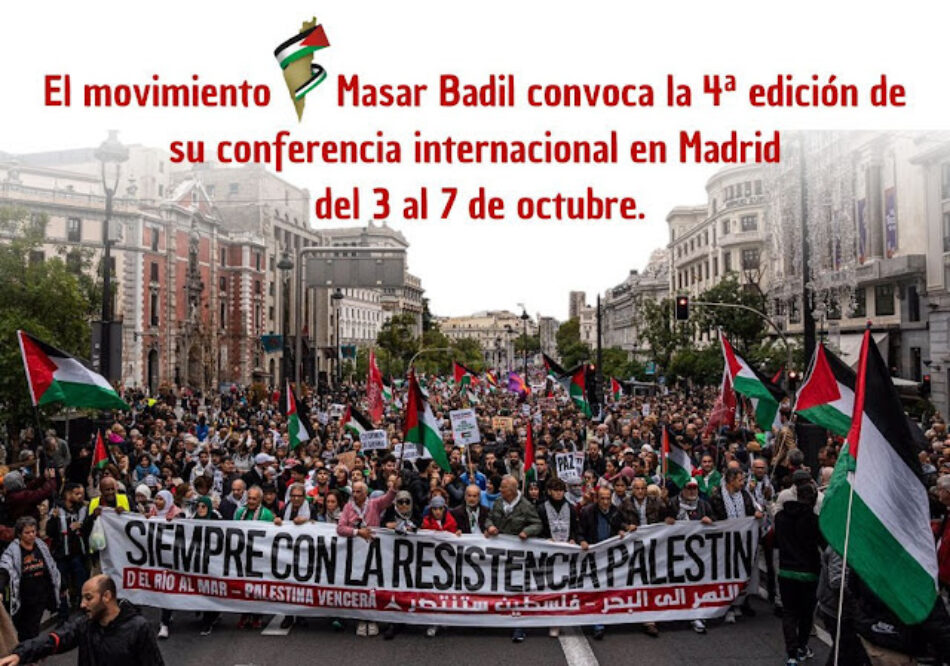 El movimiento Masar Badil convoca la 4ª edición de su conferencia internacional en Madrid del 3 al 7 de octubre