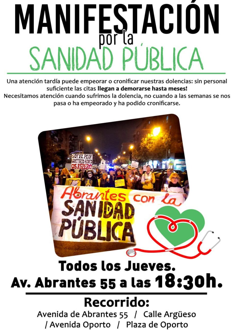 Dos nuevas citas contra los recortes en la sanidad pública en Carabanchel