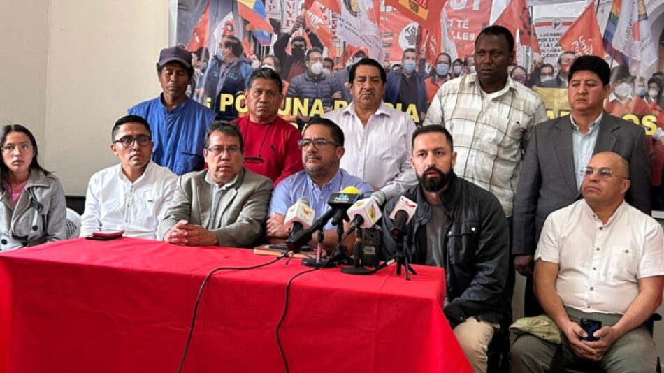 Trabajadores de Ecuador convocan a movilización contra el Gobierno