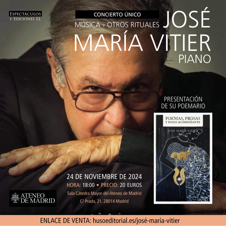 El pianista José María Vitier presentará en Madrid el concierto “Música y otros rituales»