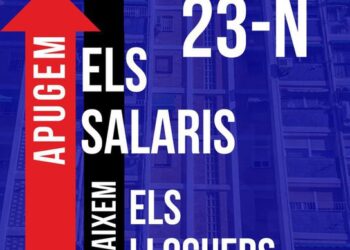 23N: Manifestació Apugem els salaris, abaixem els lloguers