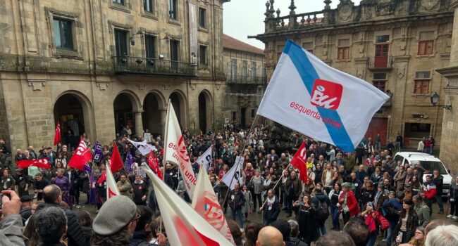 Esquerda Unida apoia e participa na manifestación do persoal da Compañía de Radio Televisión de Galicia