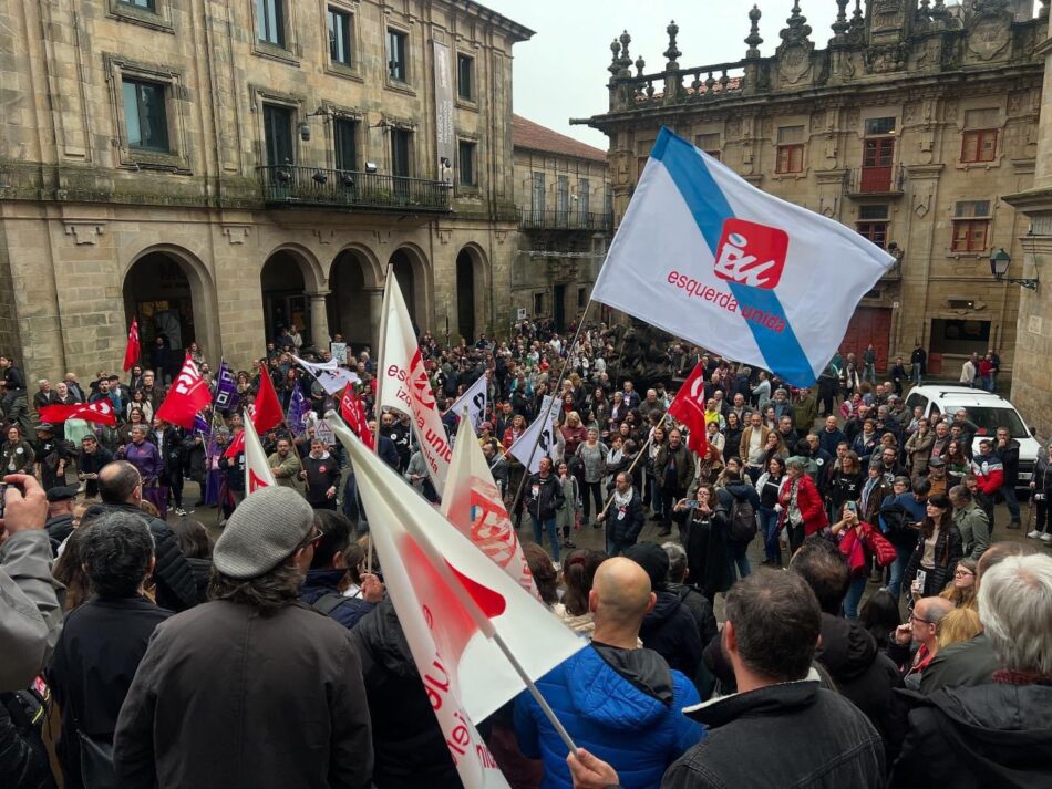 Esquerda Unida apoia e participa na manifestación do persoal da Compañía de Radio Televisión de Galicia