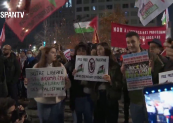 Protestas en Saint-Denis contra el partido Francia-Israel