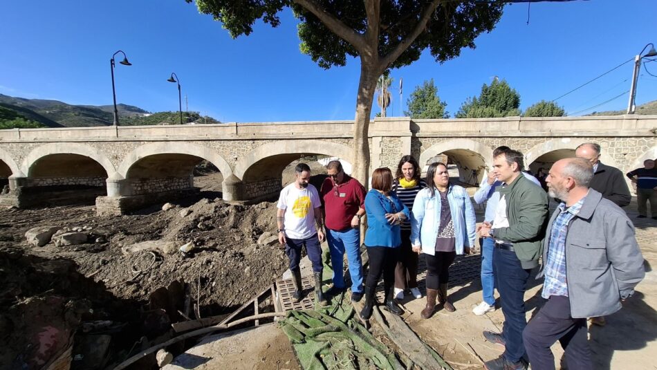 Toni Valero exige al Gobierno andaluz del PP desde Benamargosa que tras la Dana de la pasada semana “se ponga las pilas y apruebe ya un decreto de ayudas, porque tiene fondos”