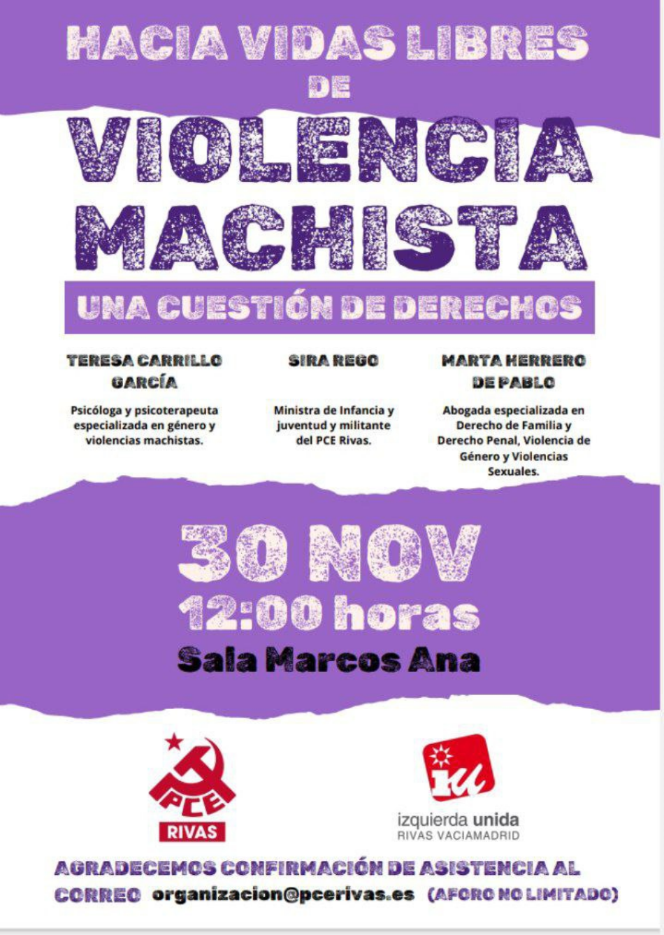 Hacia vidas libres de violencia machista. Una cuestión de derechos