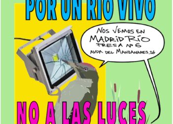 Vecinos y ecologistas piden medidas cautelares contra el alumbrado ornamental en el cauce del Manzanares en Madrid Río