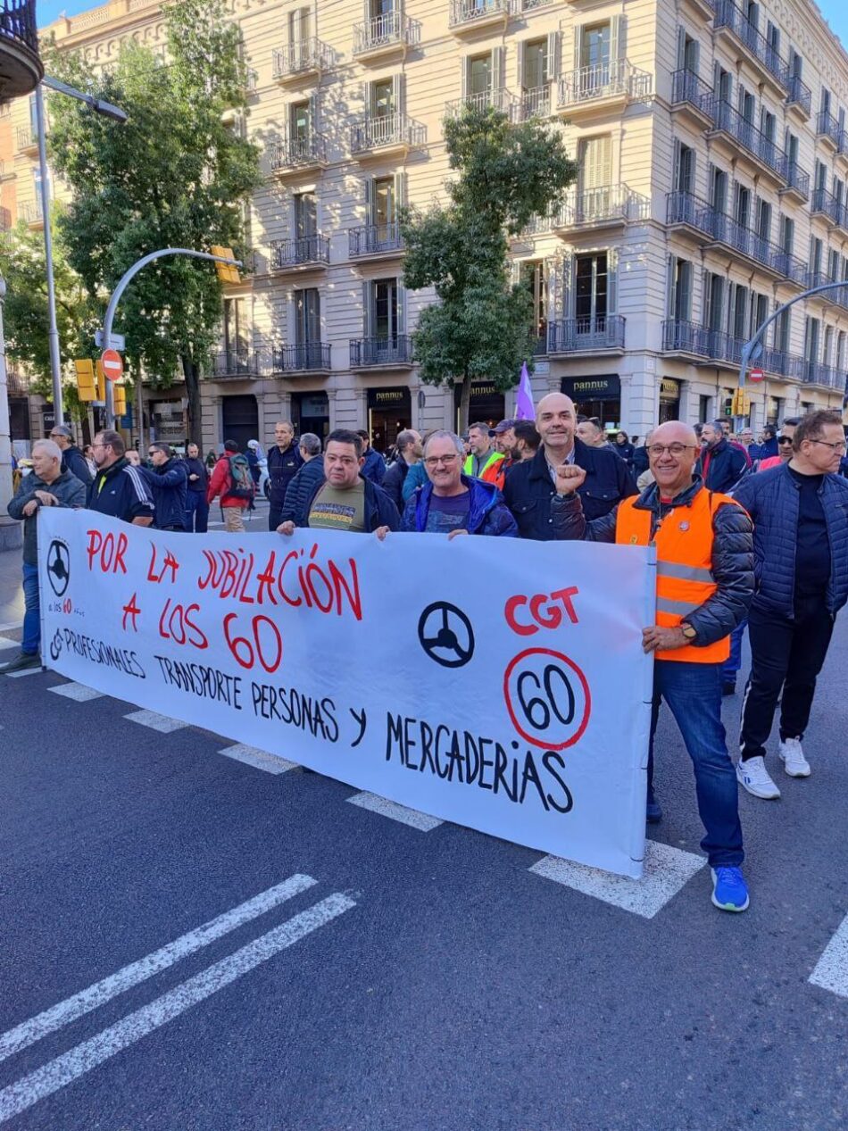 Sector Federal de Transporte por Carretera y Urbano-CGT: «¡Jubilación a los 60 años! ¡Seguimos vivos, seguimos luchando!»