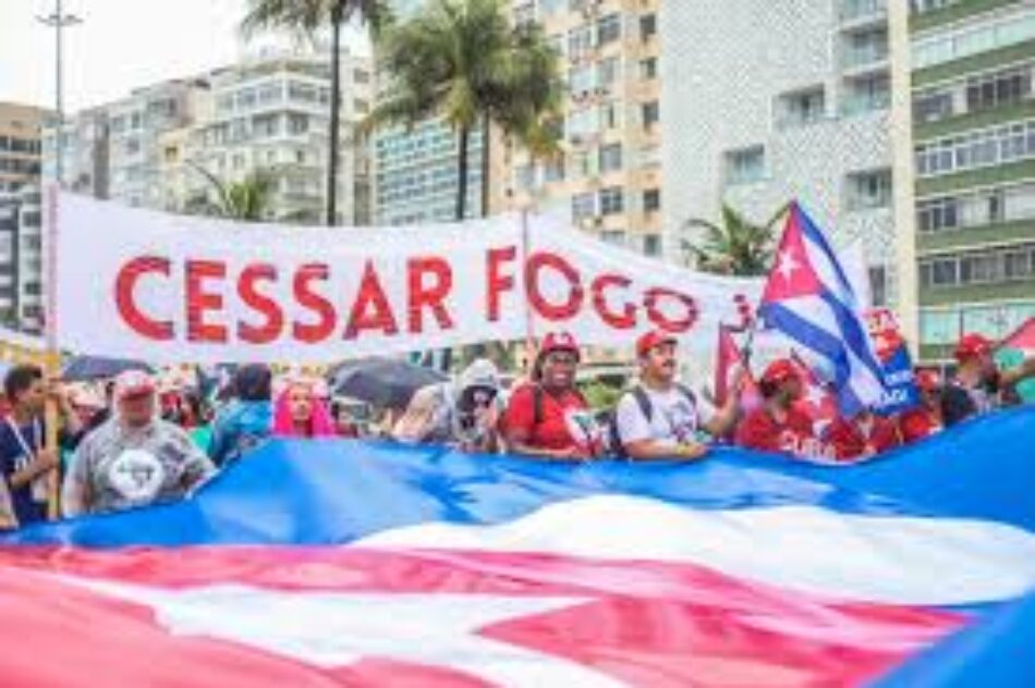 Marcha de los Pueblos: una protesta pide el fin del genocidio en Gaza en vísperas de la cumbre del G20