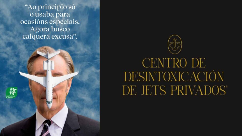 Ecologistas en Acción pone en marcha un centro de desintoxicación para la adicción a los jets privados