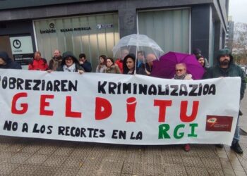 Protesta contra los recortes y la criminalización de los derechos sociales de Lanbide