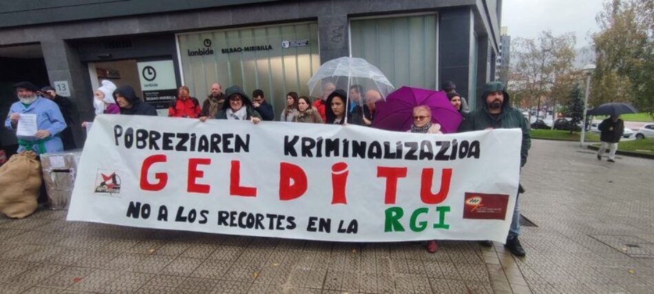 Protesta contra los recortes y la criminalización de los derechos sociales de Lanbide