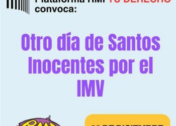 La Plataforma RMI Tu Derecho convoca una concentración el 28-D frente al Ministerio de Inclusión, Seguridad Social y Migraciones