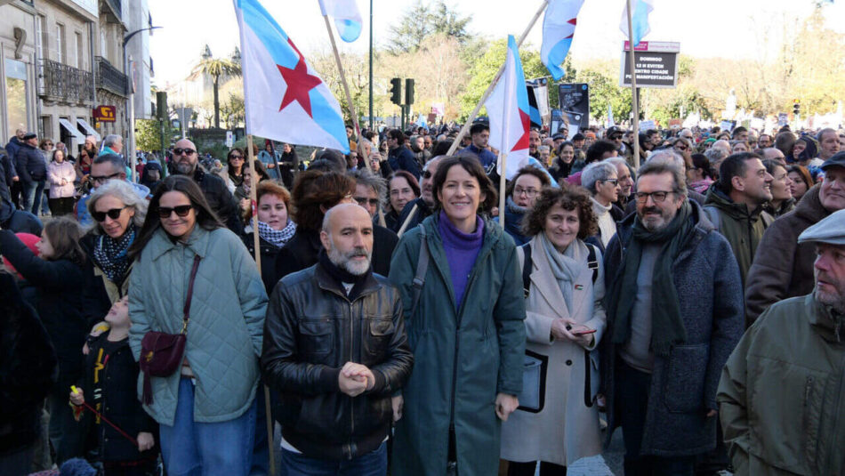 Ana Pontón pide a Rueda que escoite a “marea de dignidade” que lle di si a Galiza e non a Altri