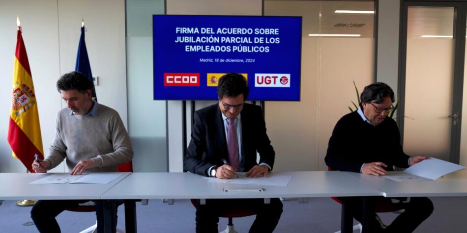 CCOO y UGT logran recuperar la jubilación parcial para el funcionariado y el personal estatutario