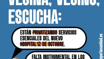 Tres importantes citas contra los recortes en la Sanidad Pública en Madrid; 12, 14 y 16 de diciembre