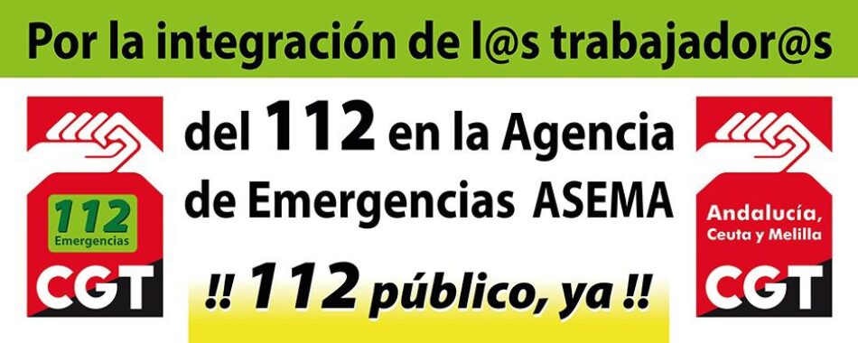 El 112 Andalucía termina 2024 y comienza 2025 en huelga.  CGT considera «patética e impresentable» la campaña #AndaluciaTeCuida