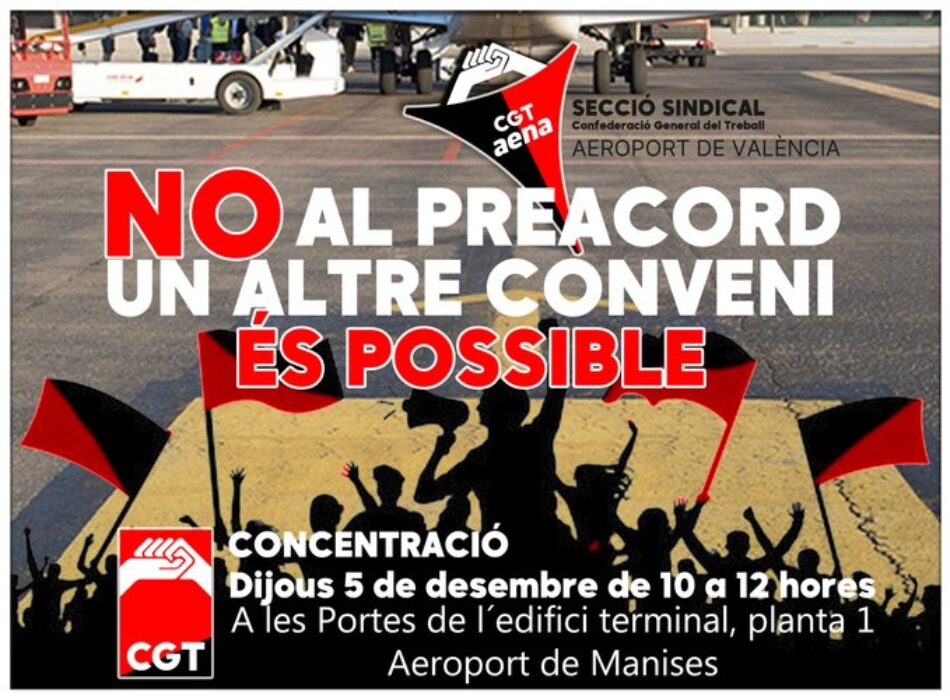 Trabajadores de AENA se movilizan este jueves contra el preacuerdo de convenio colectivo