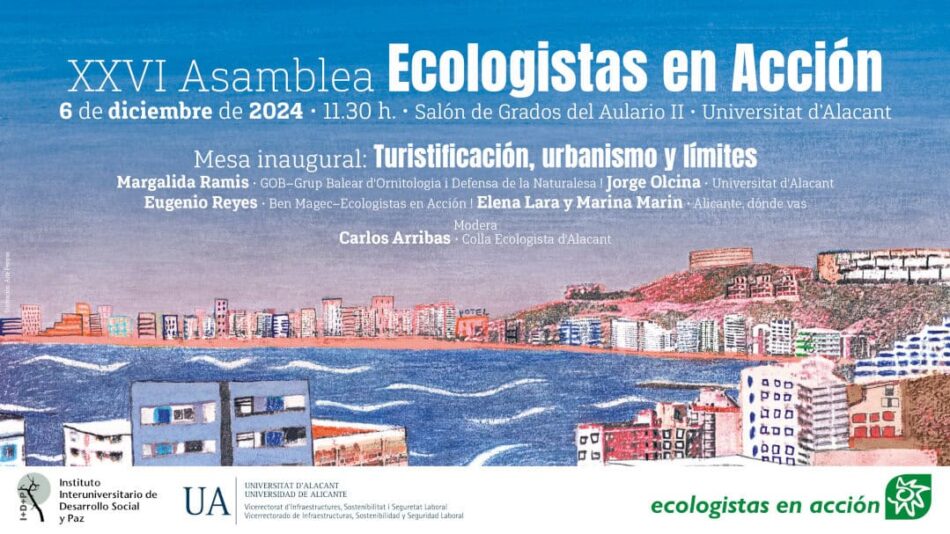 Ecologistas en Acción abren su asamblea en Alicante con un debate sobre los impactos ecológicos y sociales de la turistificación