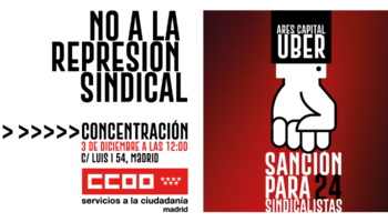 CCOO denuncia represión sindical en Ares Capital (UBER)