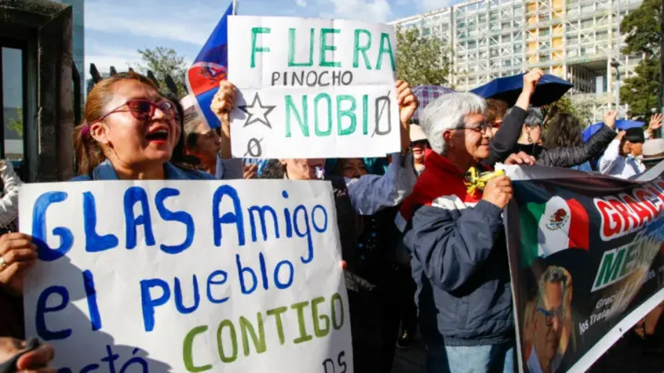 Piden libertad para exvicepresidente Glas con plantón en Ecuador