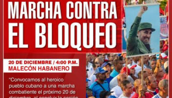 «Por el derecho a vivir sin injerencias ni bloqueos»: Movimiento Estatal de Solidaridad con Cuba apoya Marcha del Pueblo Combatiente del pueblo cubano