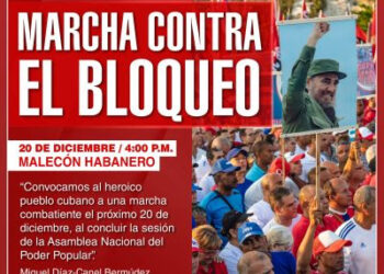 «Por el derecho a vivir sin injerencias ni bloqueos»: Movimiento Estatal de Solidaridad con Cuba apoya Marcha del Pueblo Combatiente del pueblo cubano