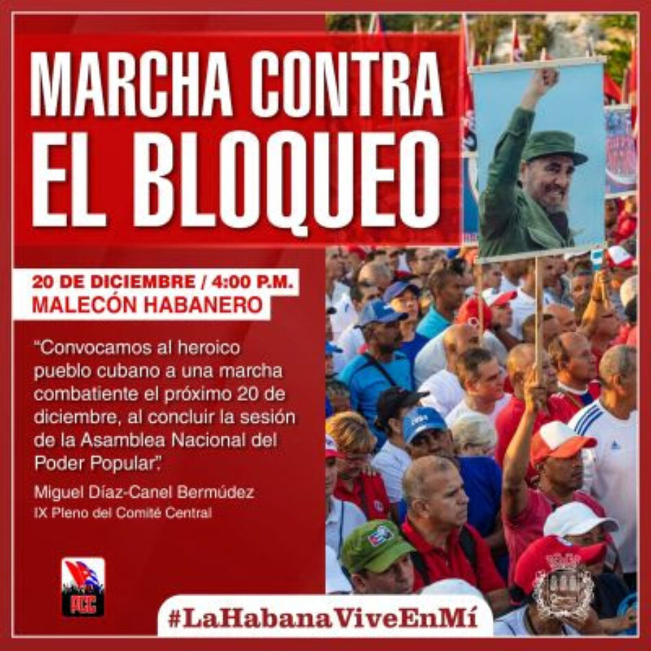 «Por el derecho a vivir sin injerencias ni bloqueos»: Movimiento Estatal de Solidaridad con Cuba apoya Marcha del Pueblo Combatiente del pueblo cubano