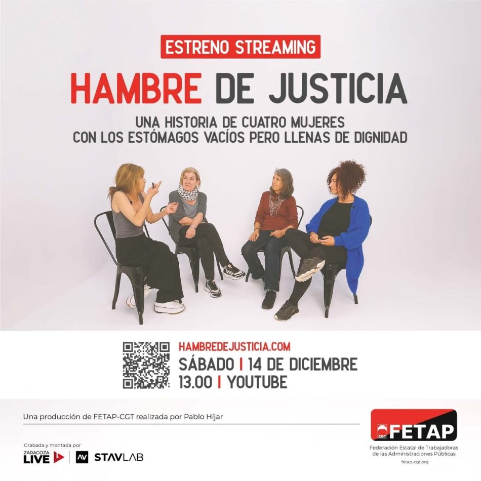 14D: Estreno del documental “Hambre de justicia”