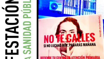 Manifestación en defensa del derecho a la salud y de la Sanidad Pública ante el Centro de Salud de Abrantes (Carabanchel)