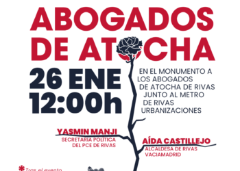 Acto homenaje a los abogados de Atocha, en Rivas Vaciamadrid el 26 de enero