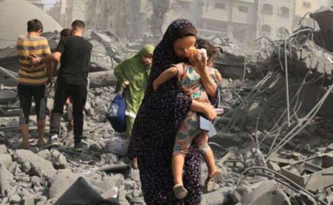 Casi toda la población de Gaza fue expulsada de sus hogares