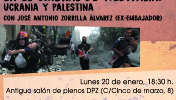 “En el umbral de Westfalia: Ucrania y Palestina”, el 20 de enero en la Diputación de Zaragoza