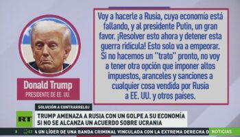 Trump amenaza a Rusia con un golpe a su economía si no se alcanza un acuerdo con Ucrania