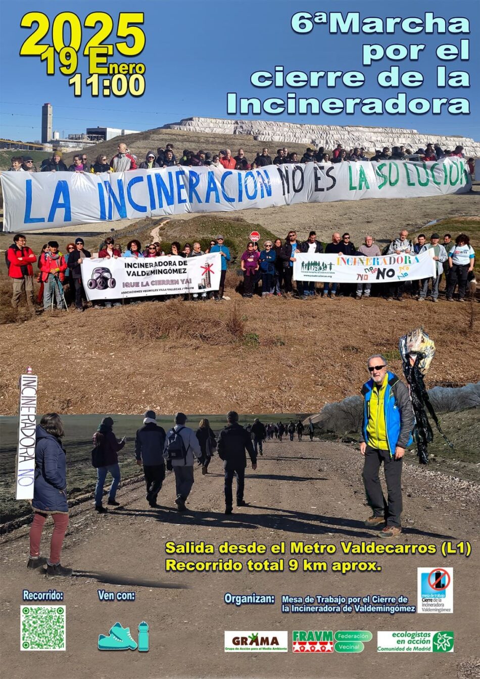 Sexta marcha por el cierre de la incineradora de Valdemingómez