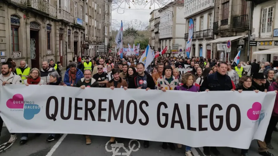 Ana Pontón: “Esta mobilización ten que significar un punto e aparte para deixar atrás as políticas lingüicidas do PP”