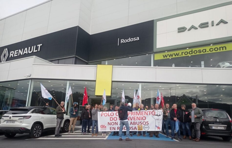 Intensa xornada de protestas da CIG-Industria de Ourense nas empresas Rodosa e UNVI