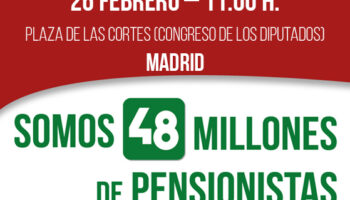 Jóvenes y pensionistas salen juntos a la calle con el lema ‘Somos 48 millones para blindar las pensiones’