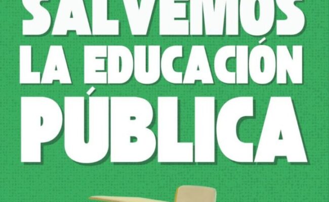 Convocan el próximo domingo 23 de febrero una manifestación reclamando recursos para la Educación Pública y respeto a los derechos laborales de sus trabajador@s