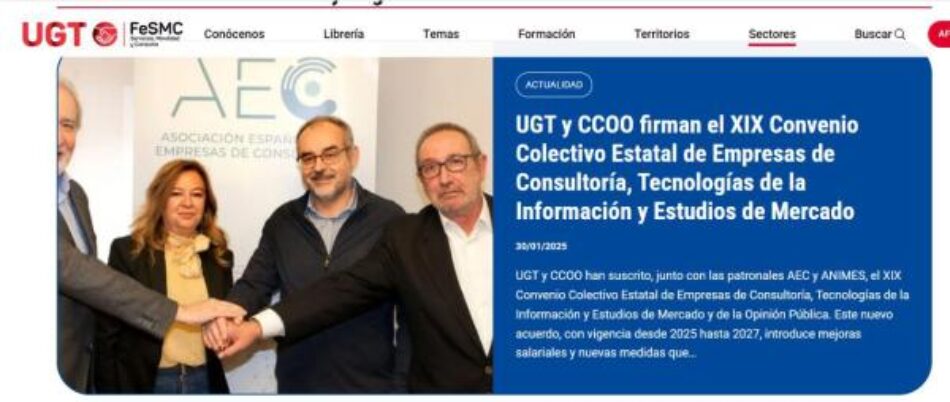 «UGT/CCOO firman el convenio de la vergüenza en el sector de Tecnologías de la Información»