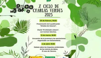 Ecologistas en Acción de Cáceres comienza el X Ciclo de Charlas Verdes, el próximo 20 de febrero, en la Biblioteca Pública Rodríguez Moñino