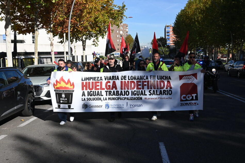 CGT señala los 15 meses de mentiras del ayuntamiento socialista de Fuenlabrada con la Limpieza Viaria de Loranca